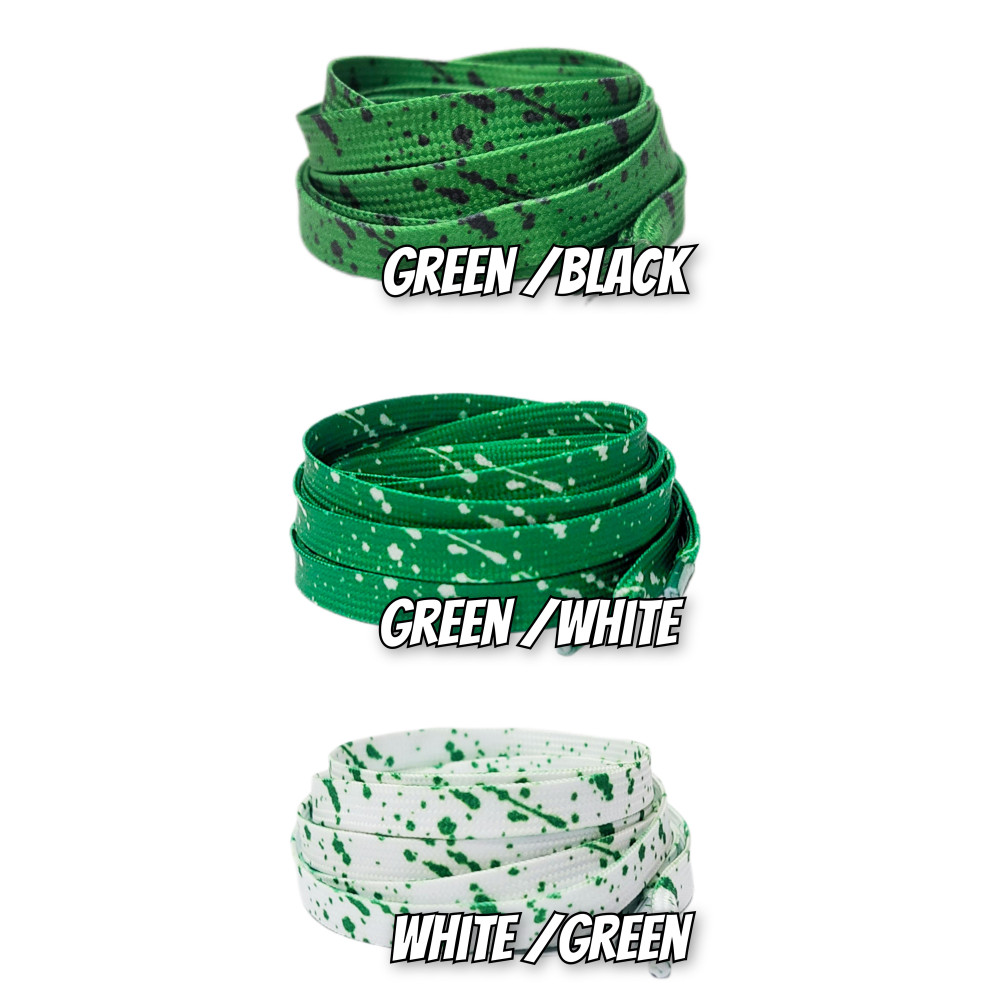 Green White Cement Flat Laces-For SB Jordan 4- AJ 4-